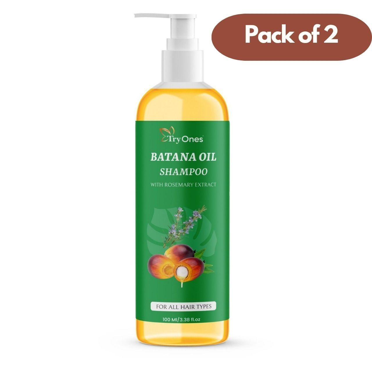 TryOnes BATANA OIL SHAMPOO with Rosemary Extract (Pack of 2)